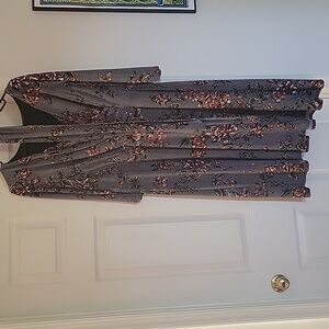 Ronni Nicole floral houndstooth dress with belt